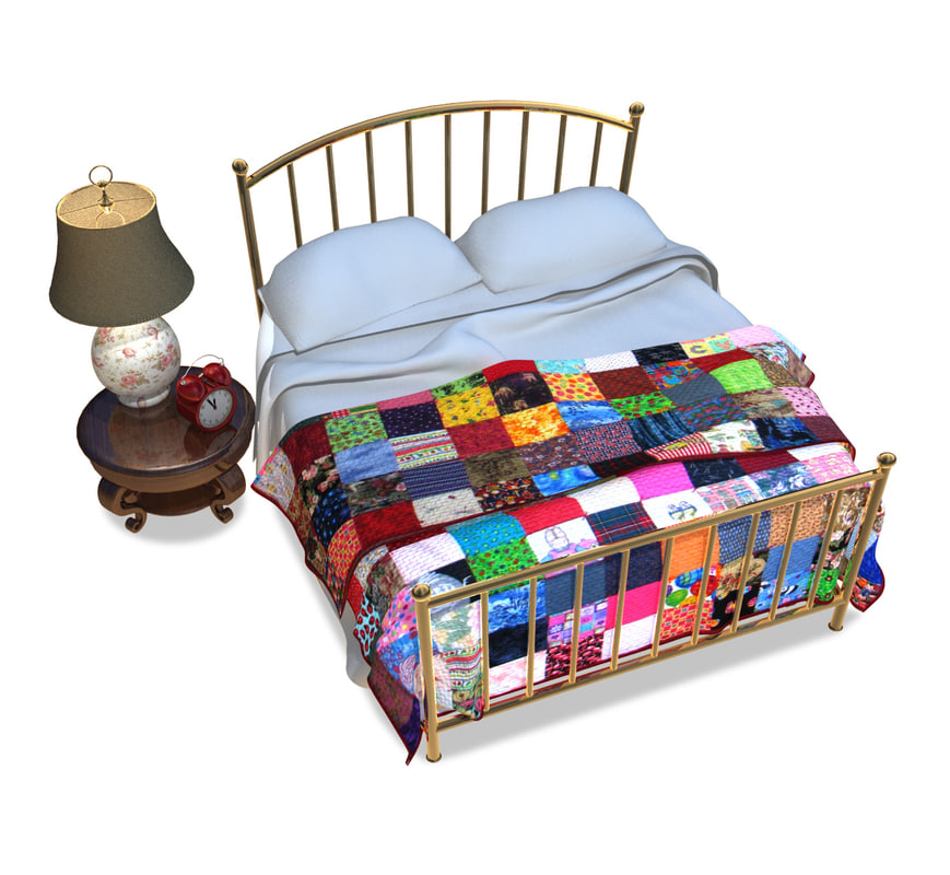 3d stylized bed model