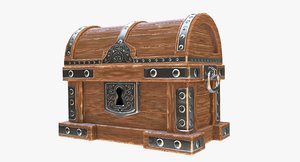 3ds wooden chest