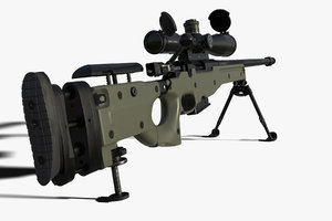 3d sniper rifle l96a1 model