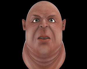 3d model ugly fatman head
