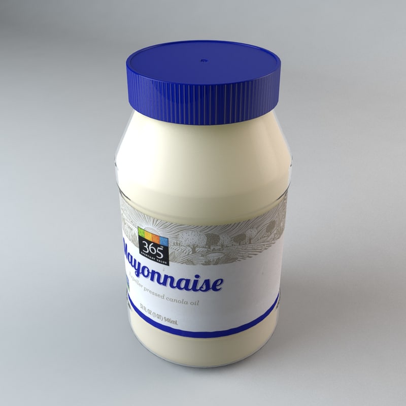 mayonnaise jar mayo c4d