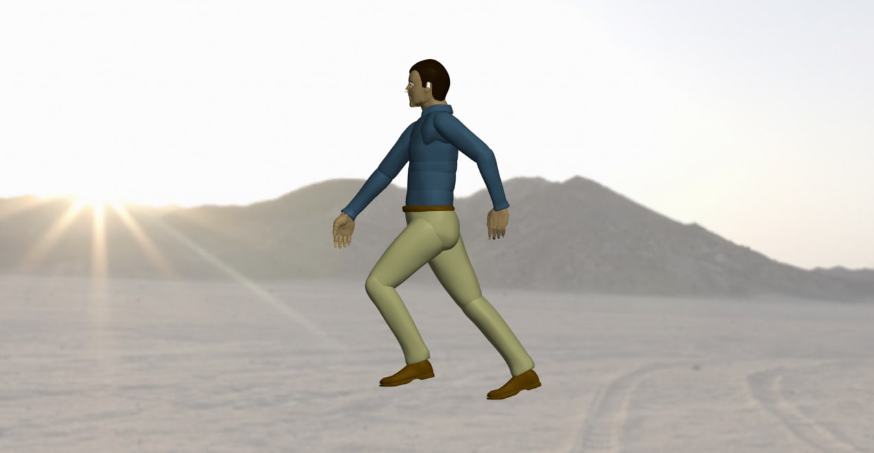 3d model running man