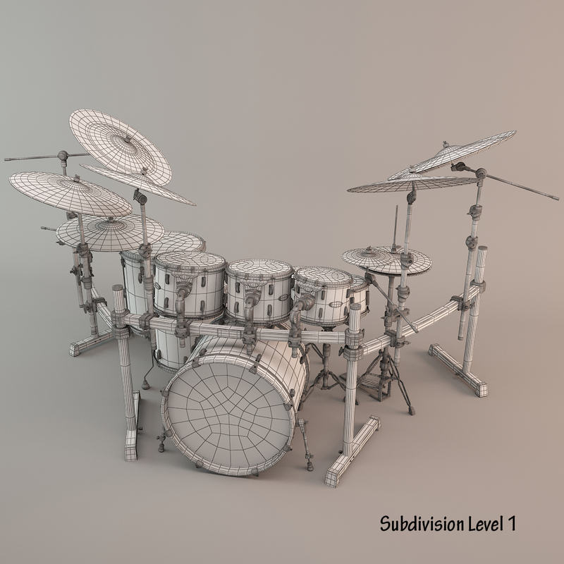 3d model pearl drum rack