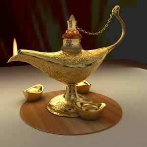 3d chinese magic lamp model