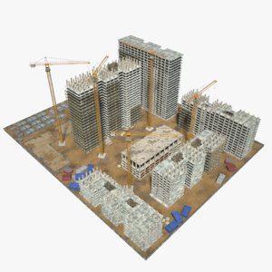 construction site 3d max