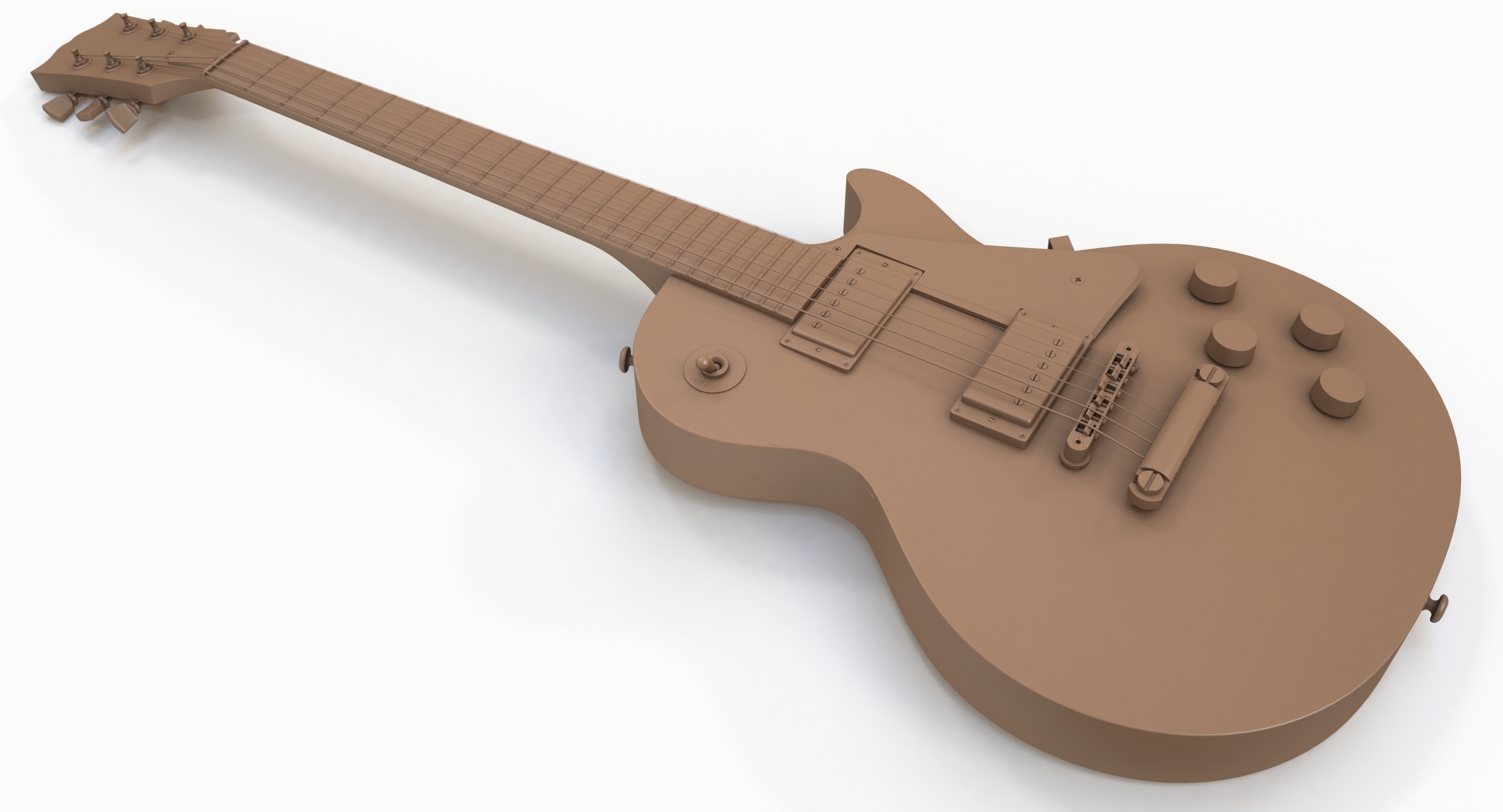 gibson les paul传统2016 t(沙漠爆裂)3d模型