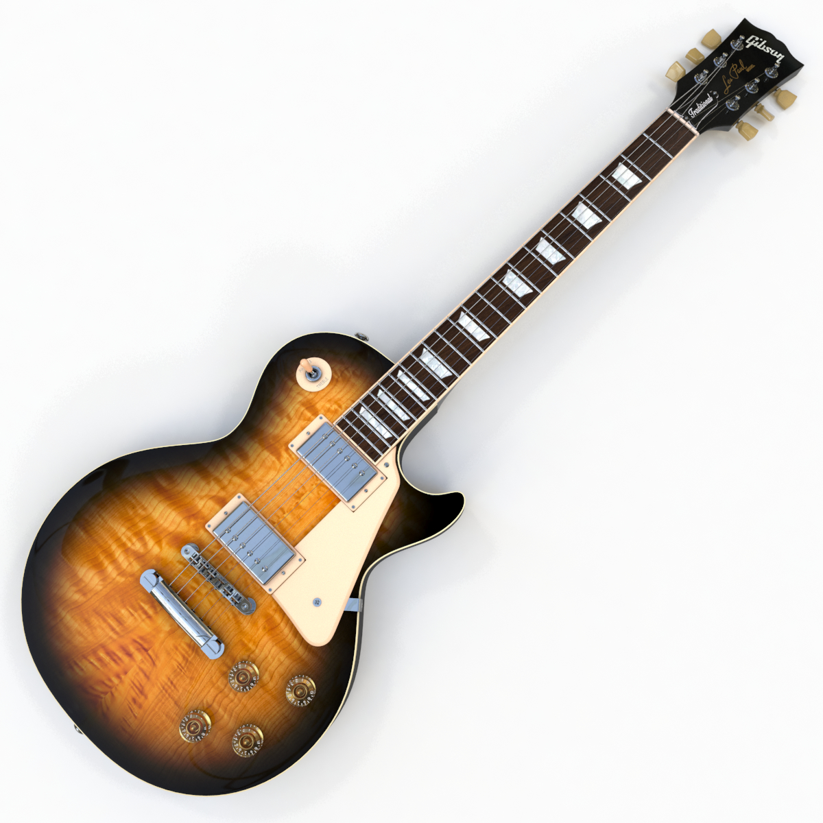 gibson les paul傳統2016 t(沙漠爆裂)3d模型