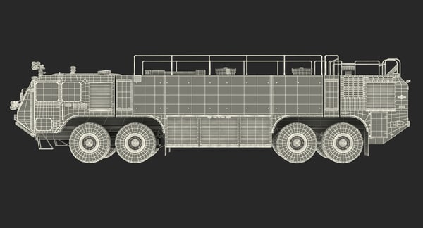 3d model of oshkosh striker 4500 airport