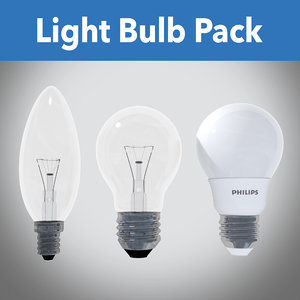 3d model light bulb pack