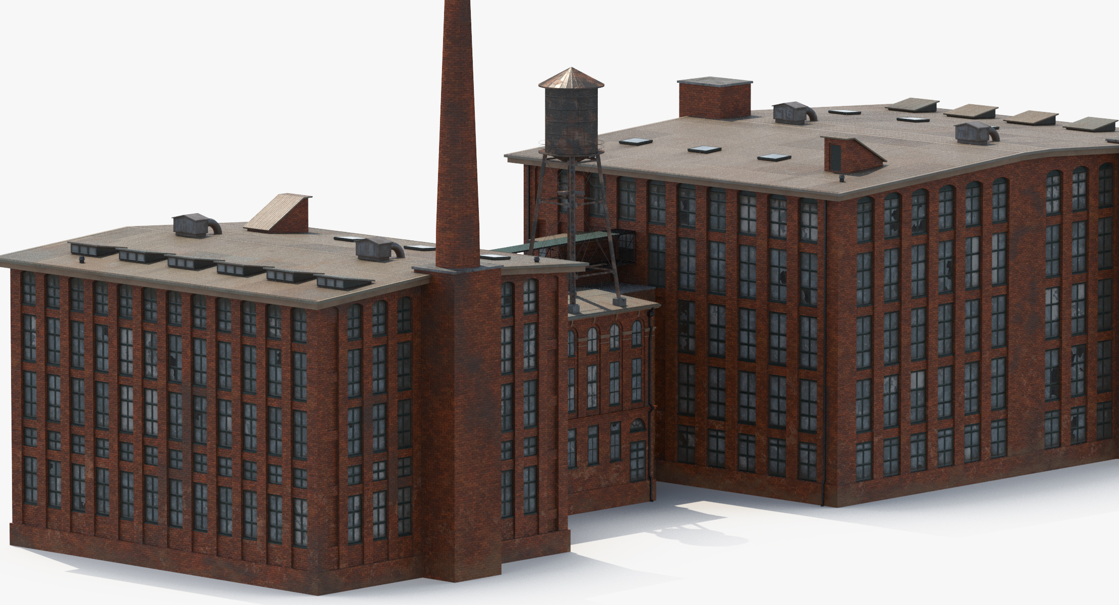 factory smokestacks c4d