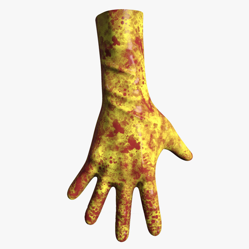 bloody gloves 3d model