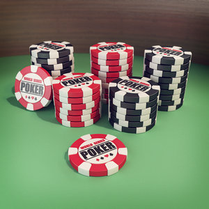 poker chips 3d 3ds