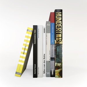 architectural books 3d model