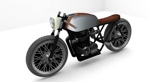 free simplified cafe racer 3d model