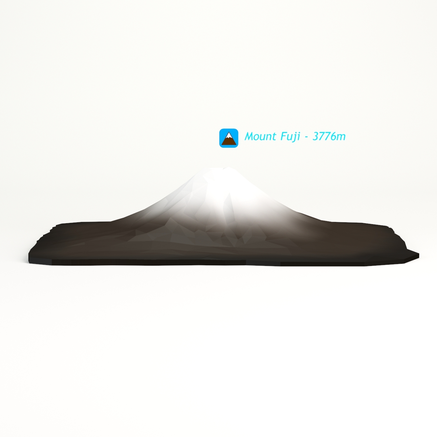 卡通低聚富士山3d模型