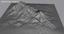 3d model of mountain range alaska terrain landscape