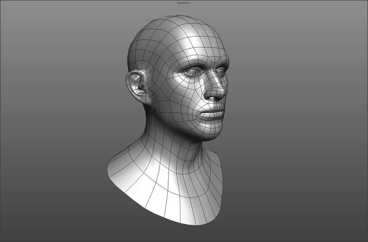 character head 3d obj