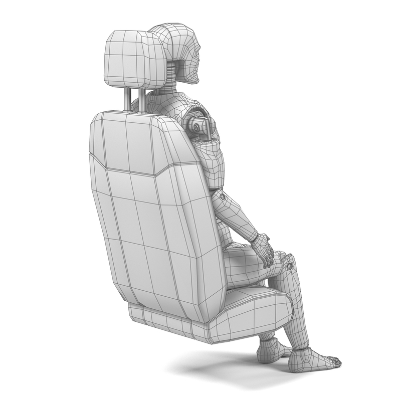 crash test dummy car seat 3ds