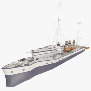 background steamship zorkiy 3d model