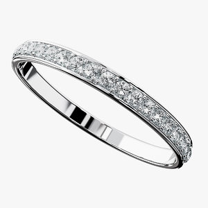 3d model of diamonds ring