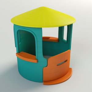 3d plastic toy house model
