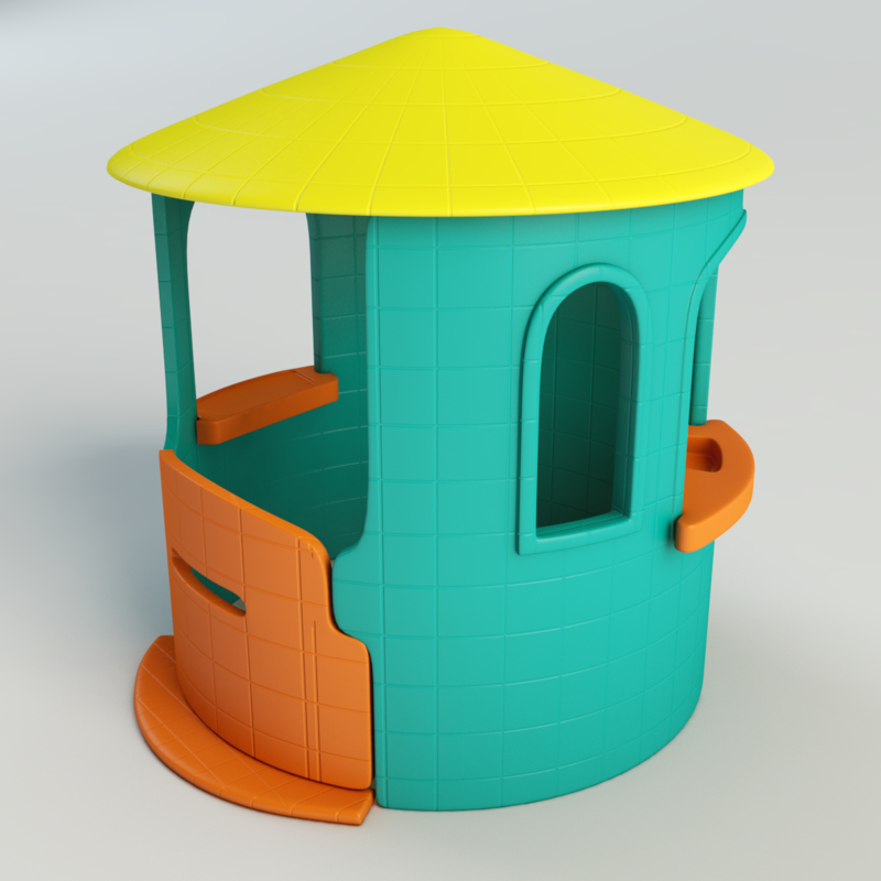 3d plastic toy house model