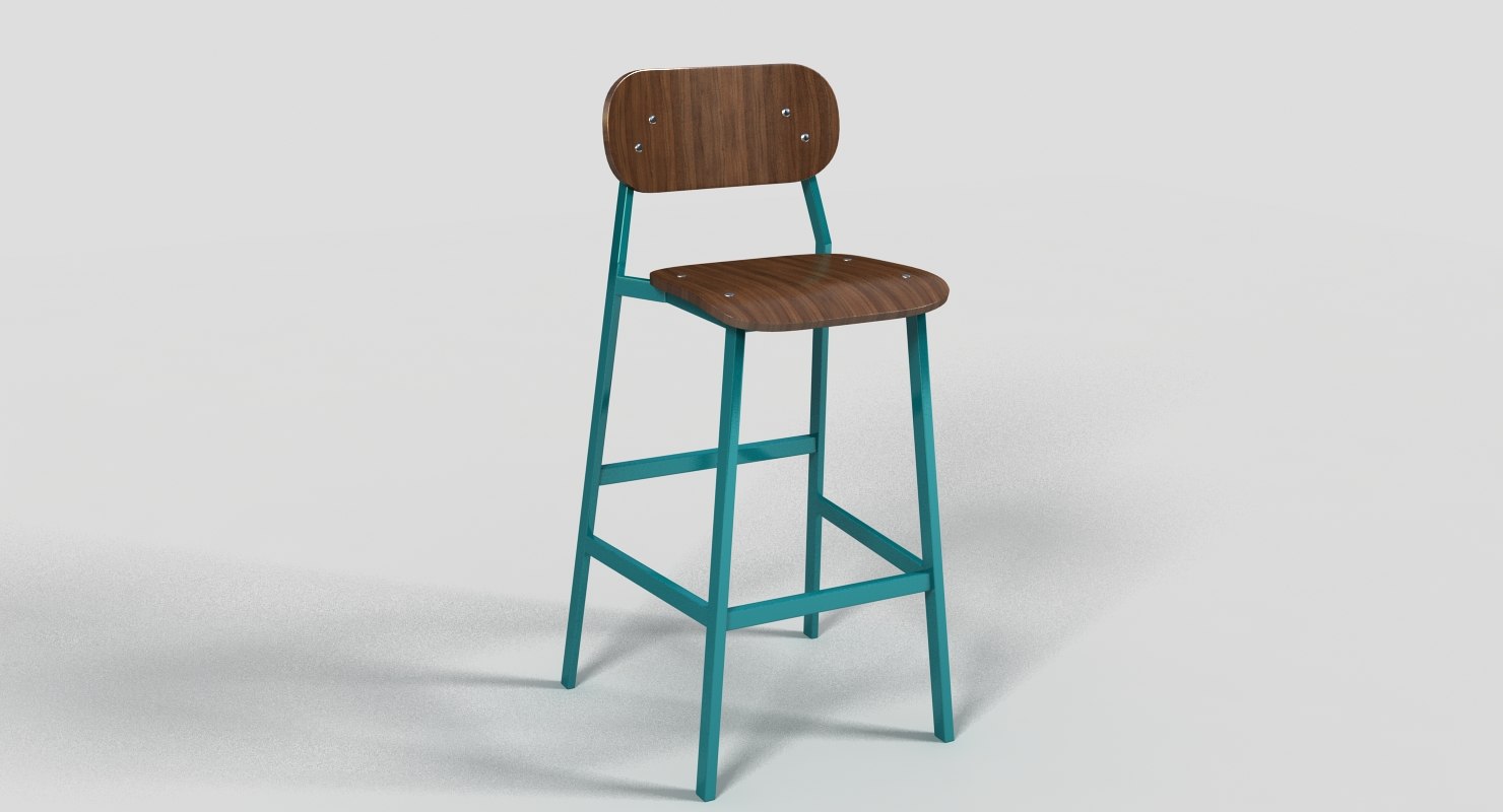 bar stool 3d obj