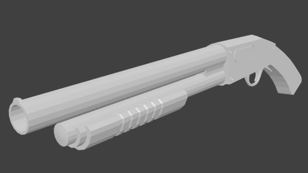 低ポリ散弾銃3dモデル Turbosquid