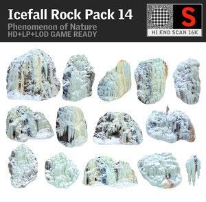icefall phenomenon nature pack 3d obj