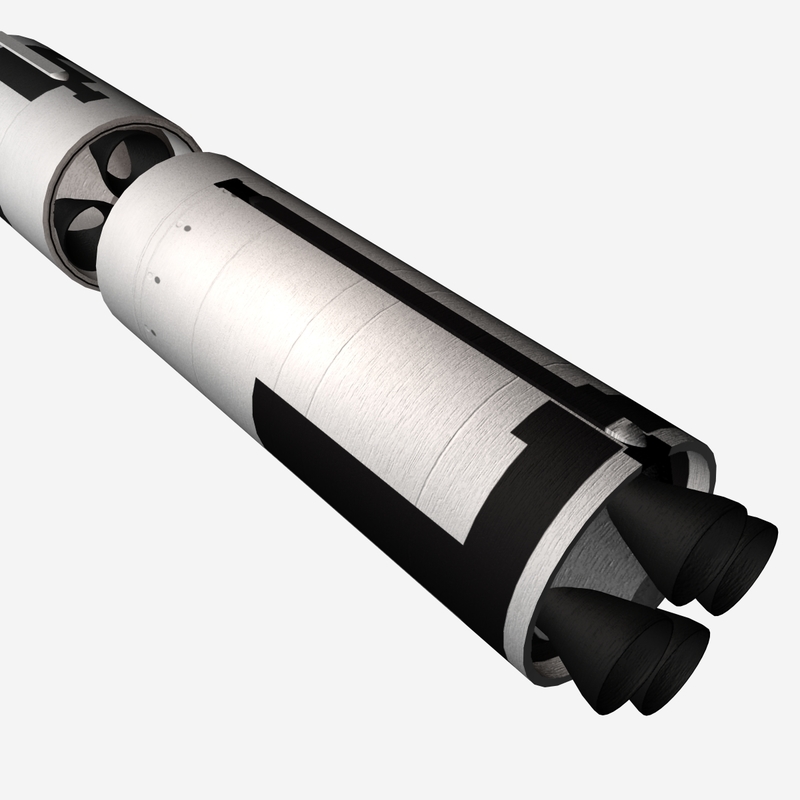 ugm27 navy missile polaris 3d model