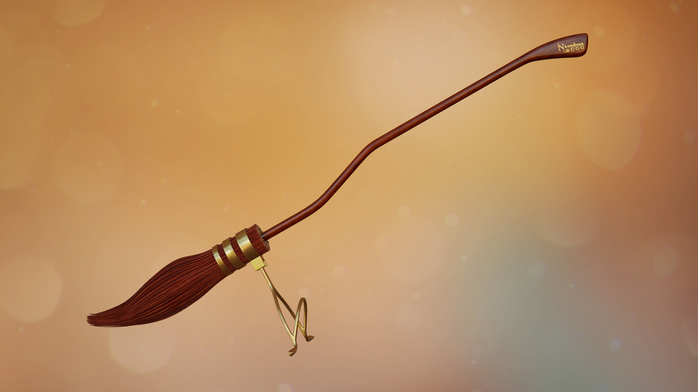 3d model harry potter nimbus 2000