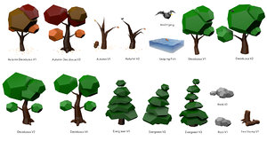 3d vegetation environment trees model