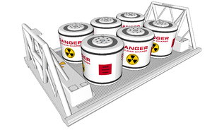 3d model nuclear waste pod