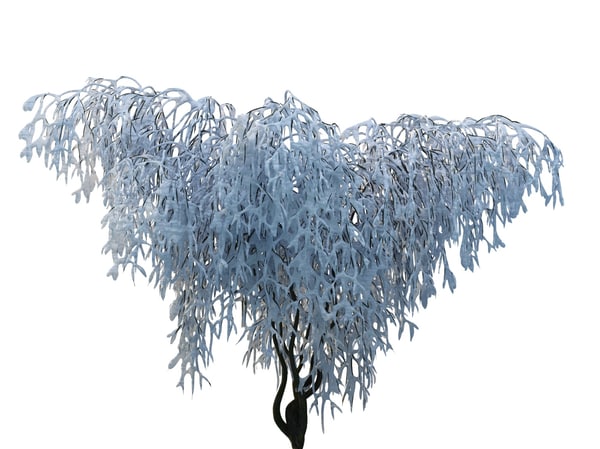 3d frozen tree hd model