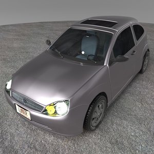 3d model of realistic car