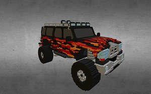 3d model voxel monster truck