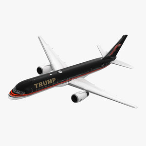 3d donald trumps private boeing 757