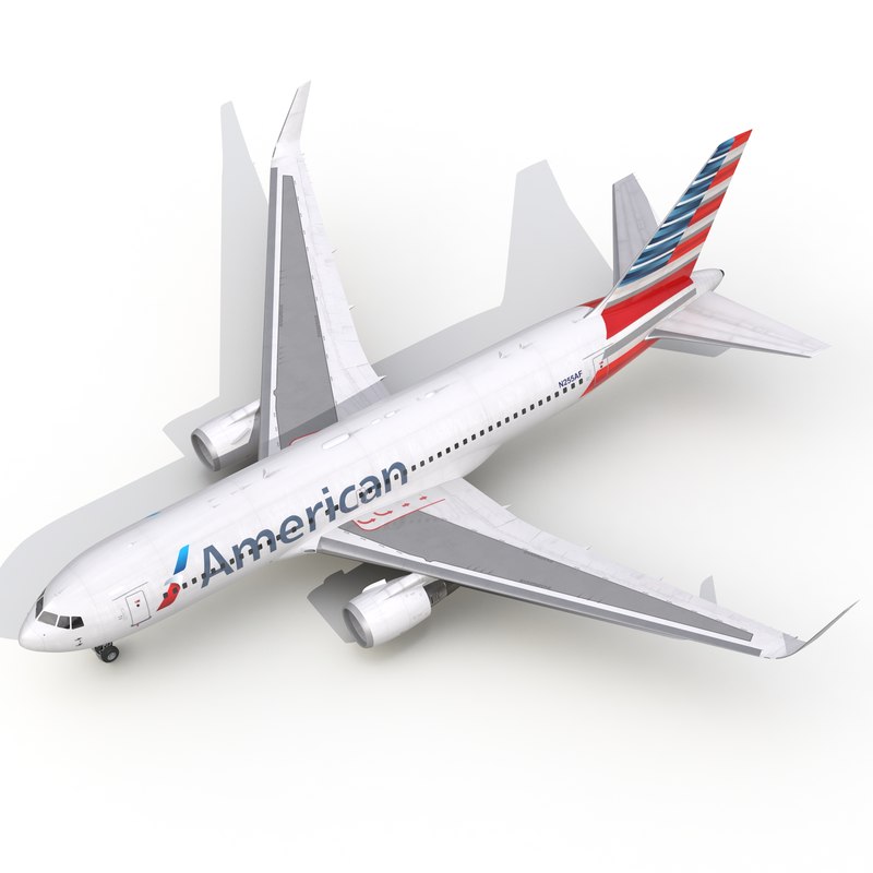 3d model boeing 767-200er american airlines