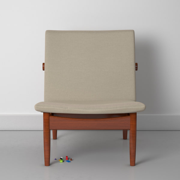 finn juhl 137 easy chair 3d model