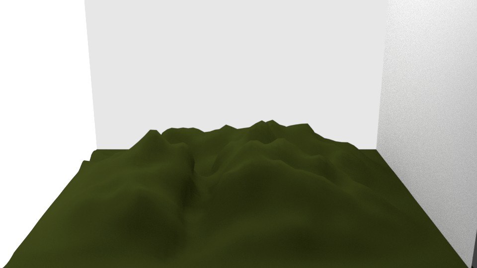 3d blender mountain terrain model