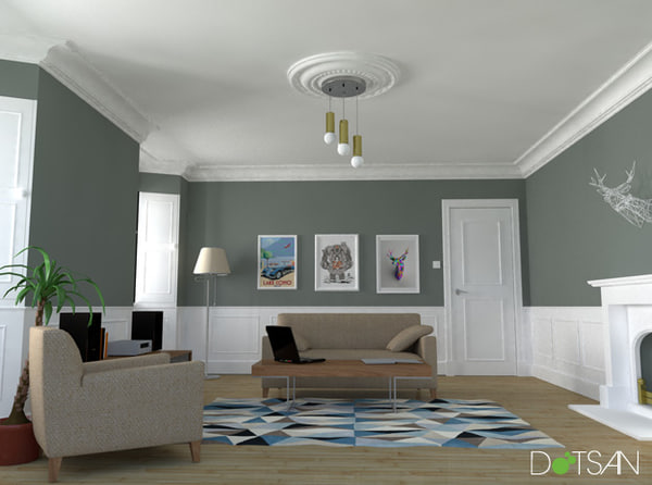 3d Period Ceiling Rose