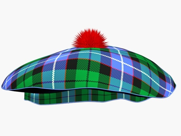 green tartan hat