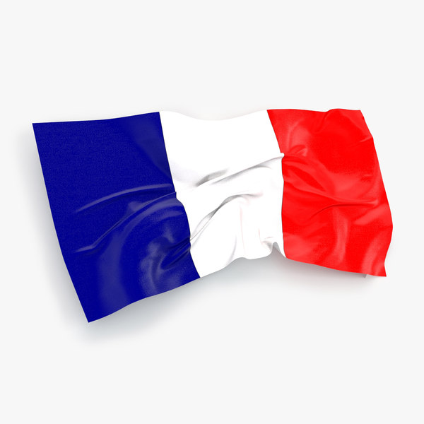 french flag 3d obj