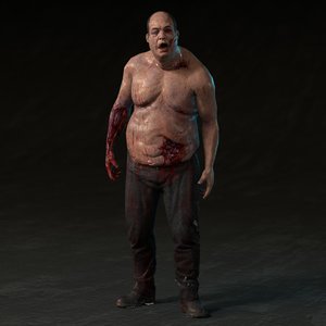 fat zombie 3d fbx