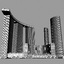 3d model gate district towers