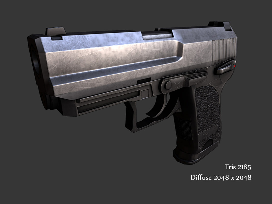 gun 3d obj