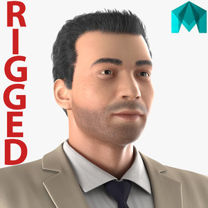 mediterranean businessman rigged 2 3d model