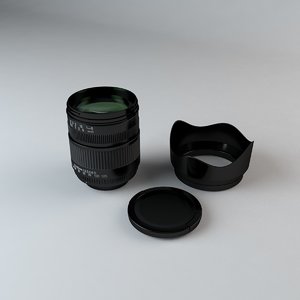 35mm camera lens 18-125mm 3d model