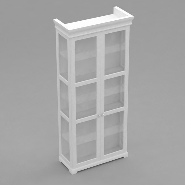 Ikea Liatorp Cabinet 3d Max, Industrial Bookcase With Glass Doors Ikea