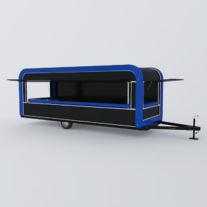 3d car trailer kiosk model